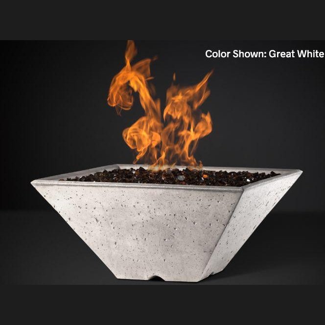 Slick Rock Concrete Ridgeline Square Fire Bowl with Electronic Ignition - KRL22SEING