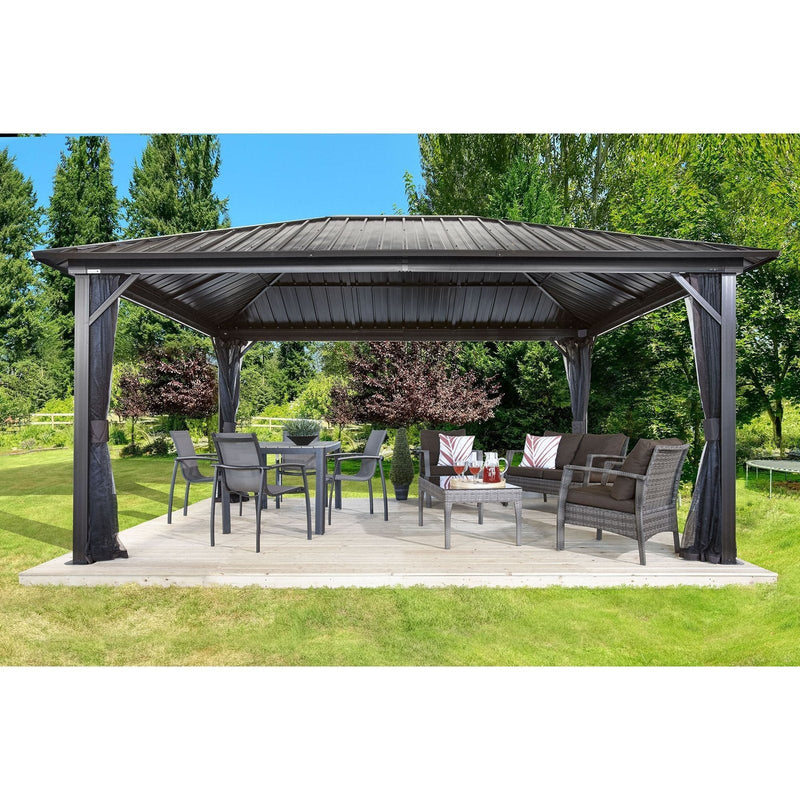 Sojag™ Genova Gazebo Steel Roof with Mosquito Netting