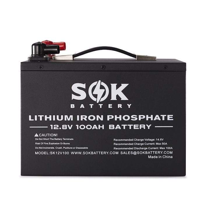 SOK Battery [100Ah] 12V LiFePO4 Deep Cycle Battery | Lithium Solar Battery | Choose Model - Backyard Provider