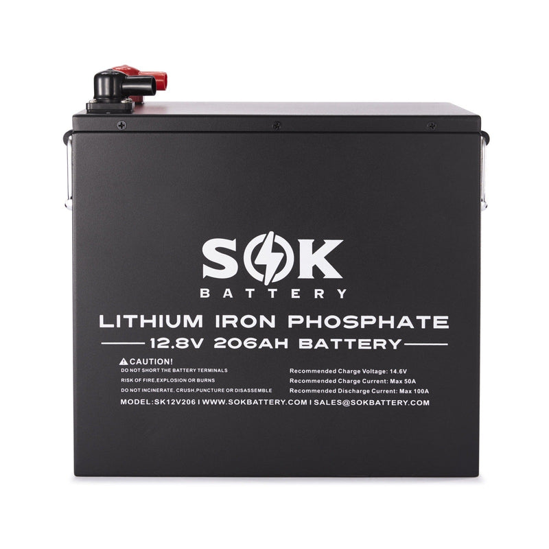 8 x SOK Battery 206Ah 12V LiFePO4 Deep Cycle Batteries | 8 x 2,636wH Lithium Solar Batteries | 1,648Ah / 21.08kWh - Backyard Provider