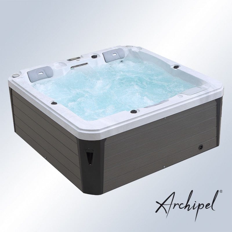 Sauna Hammam - 3-SEATER ELONGATED HOT TUB ARCHIPEL® GT3 WHITE MARBLE - THERAPEUTIC SPA BALBOA 200X200 - MK53015072