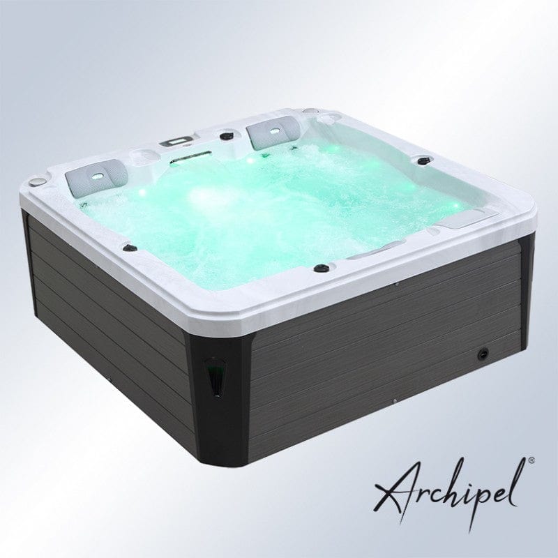 Sauna Hammam - 3-SEATER ELONGATED HOT TUB ARCHIPEL® GT3 WHITE MARBLE - THERAPEUTIC SPA BALBOA 200X200 - MK53015072