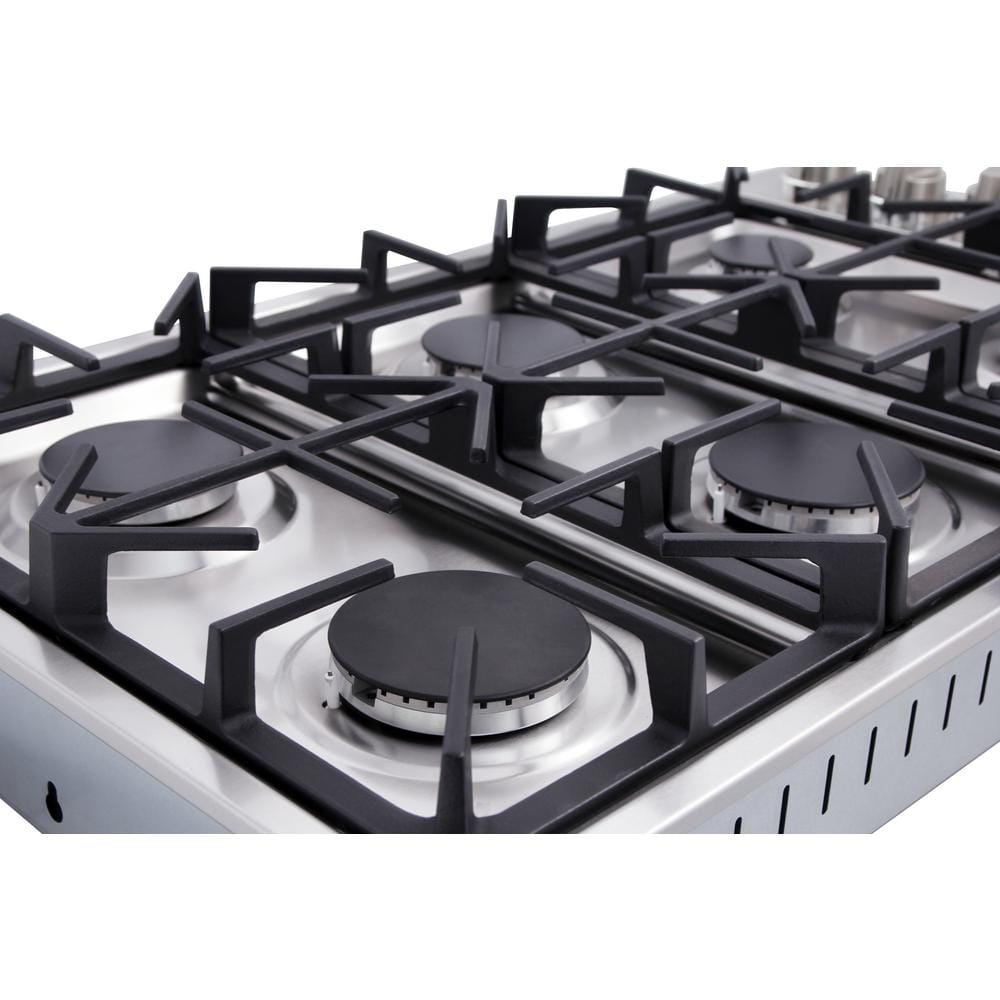 Thor Kitchen 36 in. Drop-in Natural Gas Cooktop in Stainless Steel, TGC3601