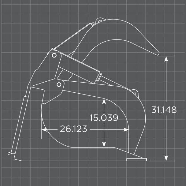 Loflin Fabrication XHD Rock Bucket Grapple - 0310701066