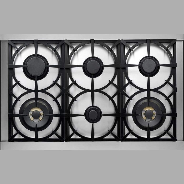 Superiore Deco 36-Inch Gas Freestanding Range in Black Matte with Chrome Trim - RD361GCN_C_