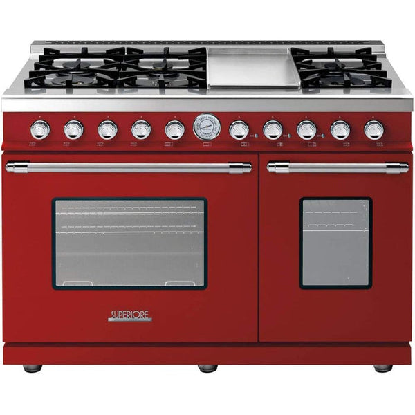 Superiore Next 48-Inch Dual Fuel Double Oven Freestanding Range in Stainless Steel - RN482SPS_S_