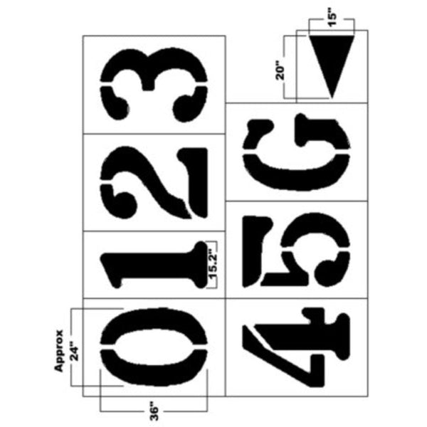 Trigon Sports 3 ft. Football Marking Kit - 0.125 in. Polyethylene Stencil FMK3M