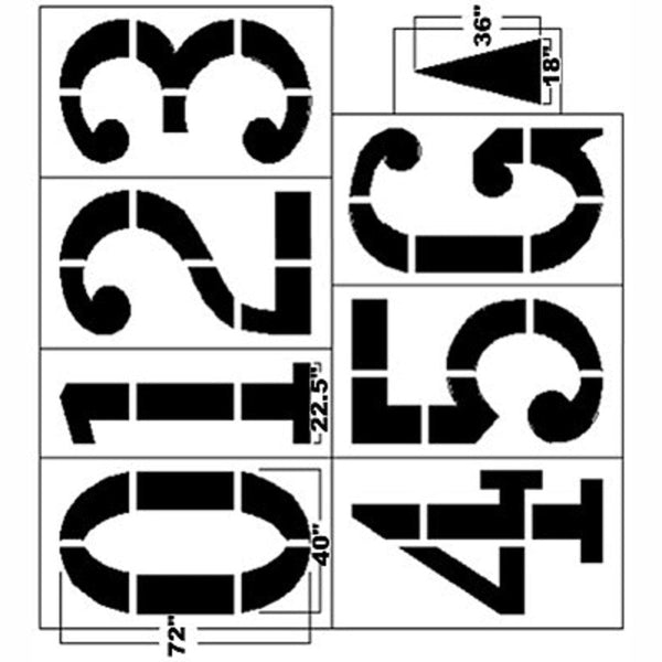 Trigon Sports 6 ft. Football Marking Kit - 0.062 in. Polyethylene Stencil FMK6D