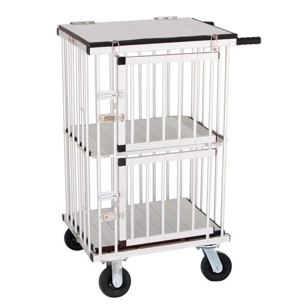 Aeolus Mini Two Berth Double Decker Dog Show Trolley - AE-KB-514AAT-SILVER