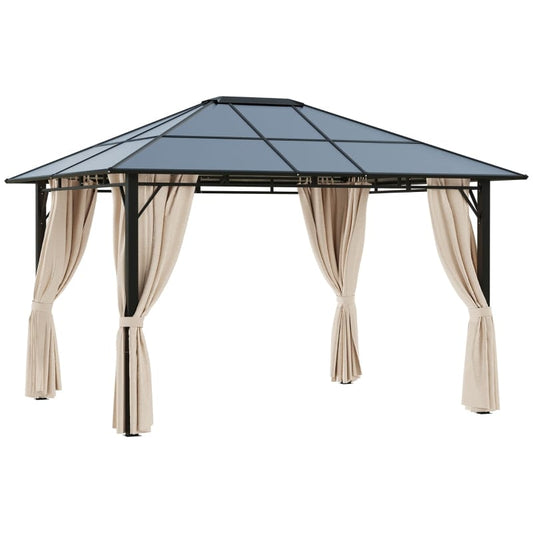 Outsunny 10x12 Hardtop Gazebo with Metal Frame, Polycarbonate Gazebo - 84C-069