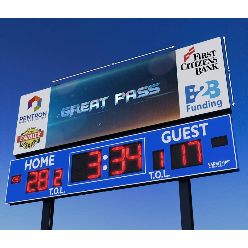 Varsity Scoreboards Outdoor LED Video Display Boards 12'x6'