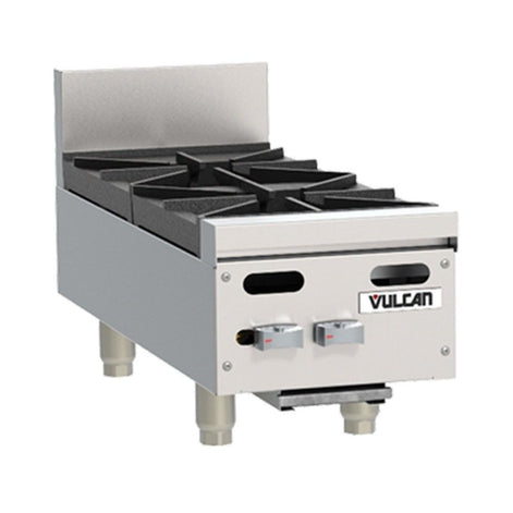 Vulcan 12” Heavy Duty Countertop 2-Burner Natural Gas Hot Plate - 60,000 BTU - VHP212