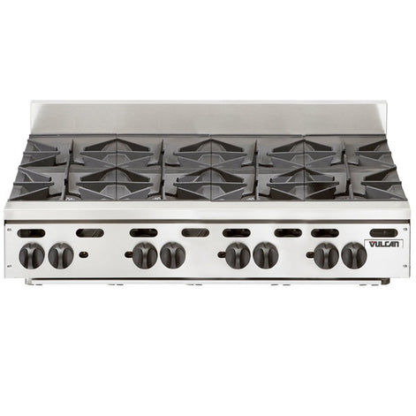 Vulcan 48” Heavy Duty Countertop 8-Burner Natural Gas Hot Plate - 240,000 BTU - VHP848