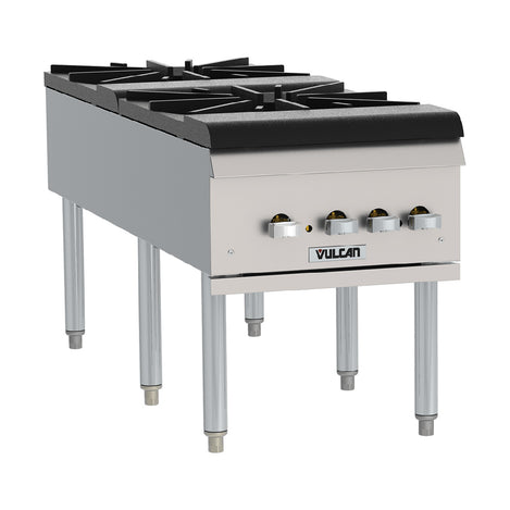 Vulcan 18" Natural Gas 2-Burner Stock Pot Range - 220,000 BTU - VSP200F