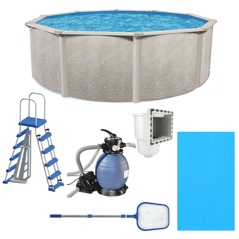 Aquarian Phoenix 15ft x 52in Above Ground Swimming Pool w/Pump and Pool Ladder - 75343