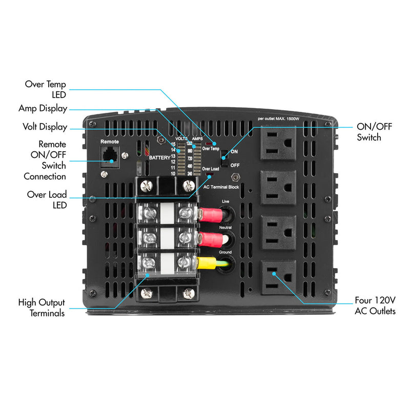 Wagan Tech Proline 5000 Watt 48 Volt Power Inverter - EL3744-8