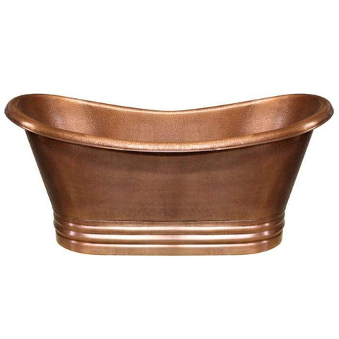 Whitehaus Handmade Double Ended Freestanding Copper Bathtub - WHCT-1003