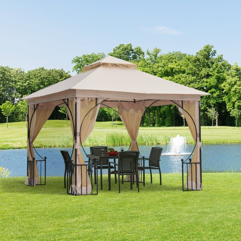 Outsunny 10' x 10' Outdoor Gazebo Canopy - 84C-005V01