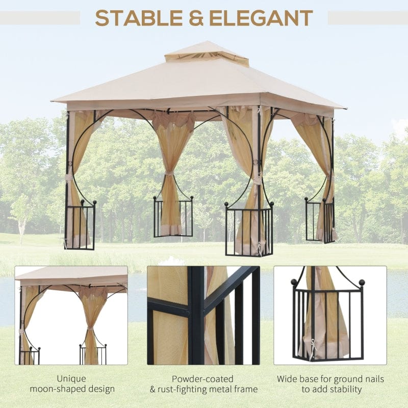 Outsunny 10' x 10' Outdoor Gazebo Canopy - 84C-005V01