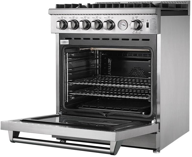 Forno 30″ Lseo Gas Burner / Gas Oven in Stainless Steel 5 Italian Burners, FFSGS6275-30 - Luxy Appliance
