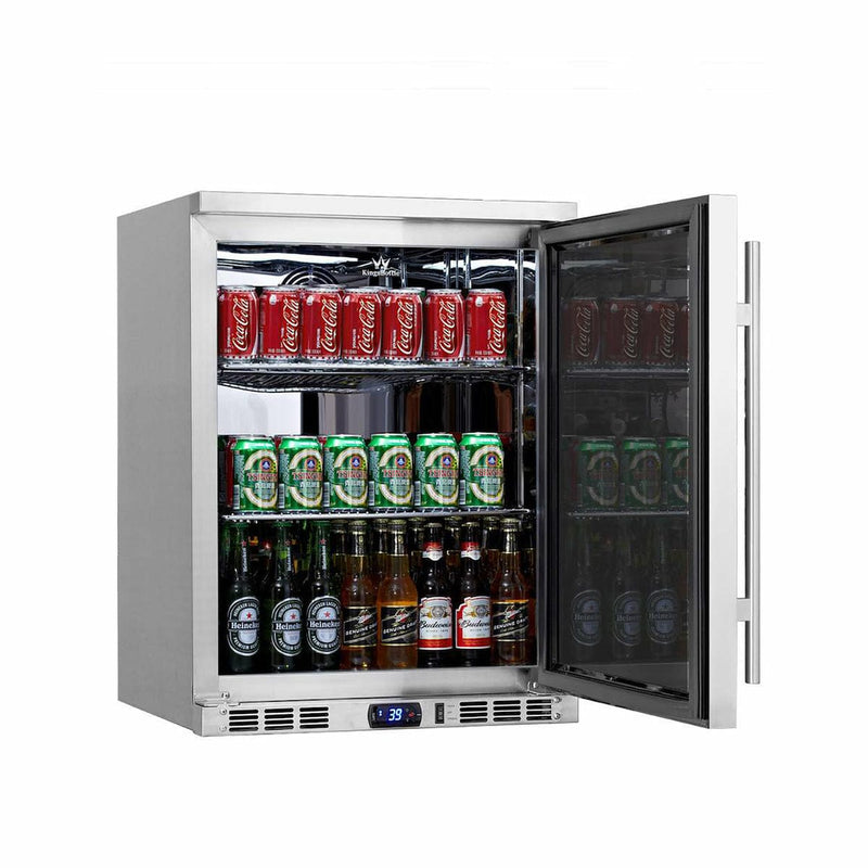 Kings Bottle 24'' Outdoor Beer Fridge Cooler Stainless Steel - KBU55ASD - Luxy Appliance