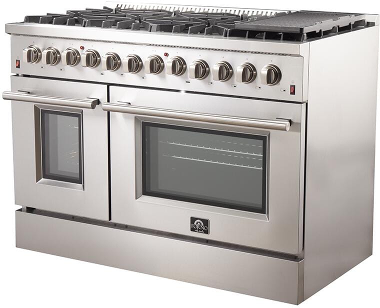 Forno Appliance Package - 48 Inch Dual Fuel Range, Dishwasher, 60 Inch Refrigerator, AP-FFSGS6156-48-5 - Luxy Appliance