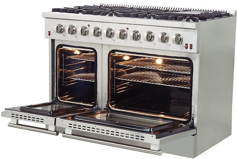 Forno Appliance Package - 48 Inch Gas Range, Dishwasher, 60 Inch Refrigerator, AP-FFSGS6244-48-5 - Luxy Appliance