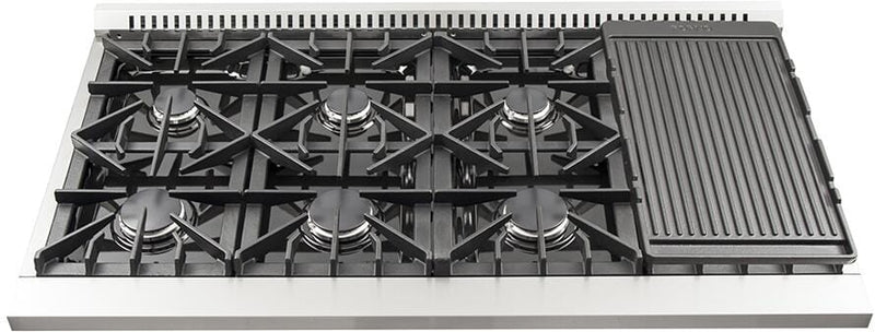 Forno Appliace Package - 48 Inch Gas Range, Wall Mount Range Hood, Refrigerator, Microwave Drawer, Dishwasher, AP-FFSGS6244-48-8 - Luxy Appliance