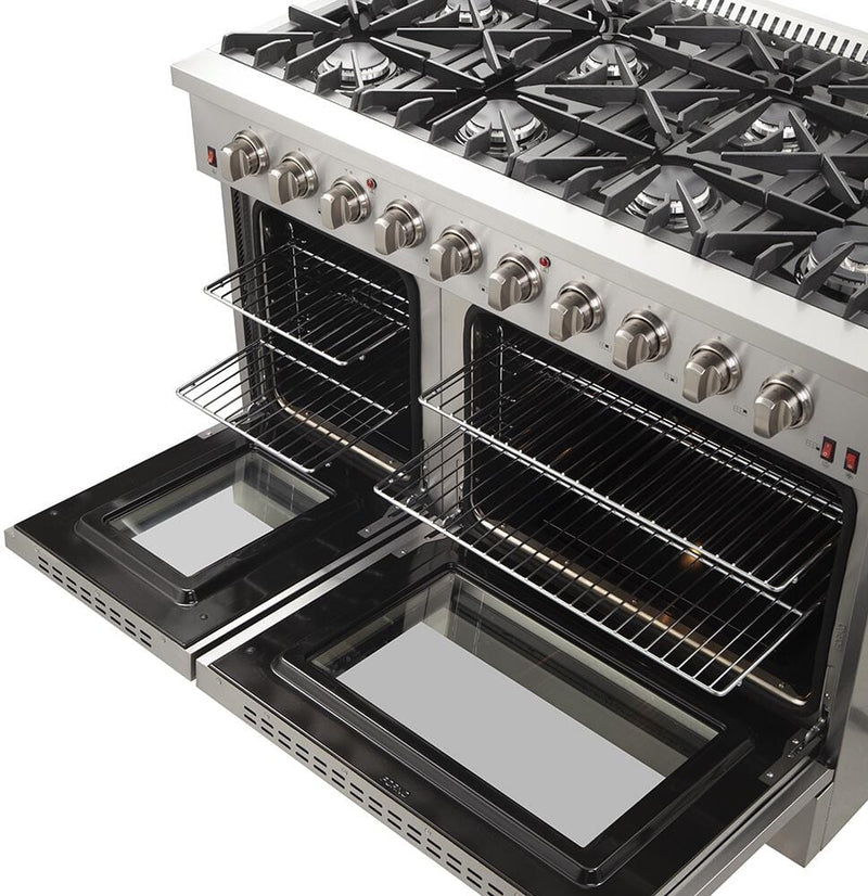 Forno Appliance Package - 48 Inch Gas Range, Dishwasher, 60 Inch Refrigerator, AP-FFSGS6244-48-5 - Luxy Appliance