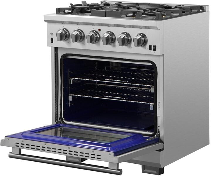 Forno 30″ Pro Series Capriasca Gas Burner / Gas Oven in Stainless Steel 5 Italian Burners, FFSGS6260-30 - Luxy Appliance