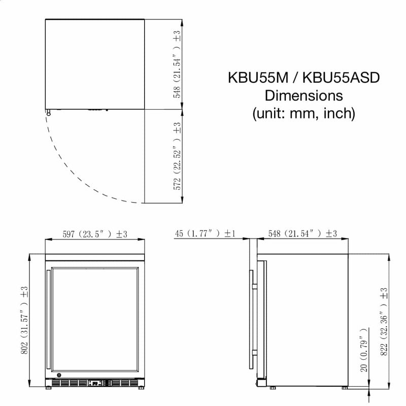 Kings Bottle 24'' Outdoor Beer Fridge Cooler Stainless Steel - KBU55ASD - Luxy Appliance