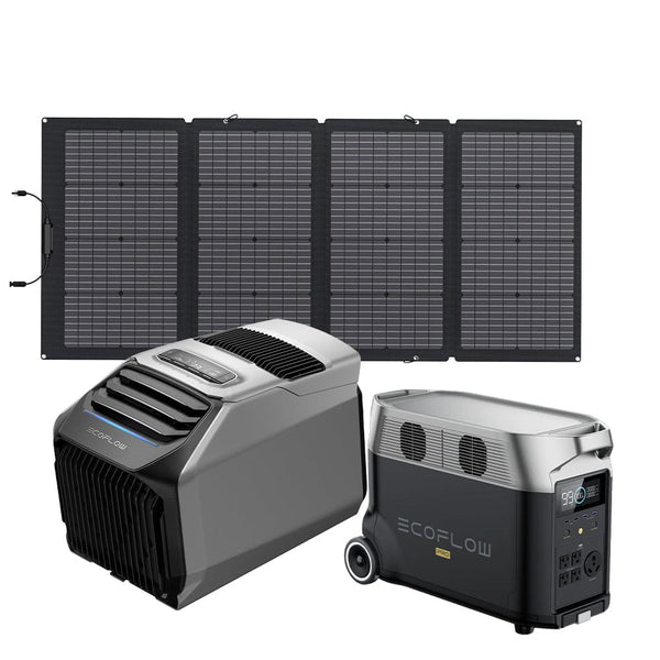 EcoFlow WAVE 2 Portable AC + DELTA Pro + 220W Portable Solar Panel - Luxy Appliance