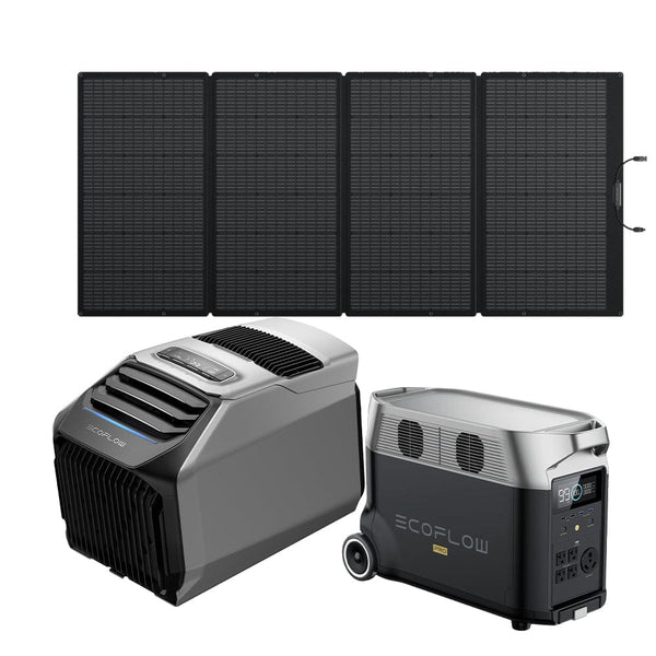EcoFlow WAVE 2 Portable AC + DELTA Pro + 400W Portable Solar Panel - Luxy Appliance