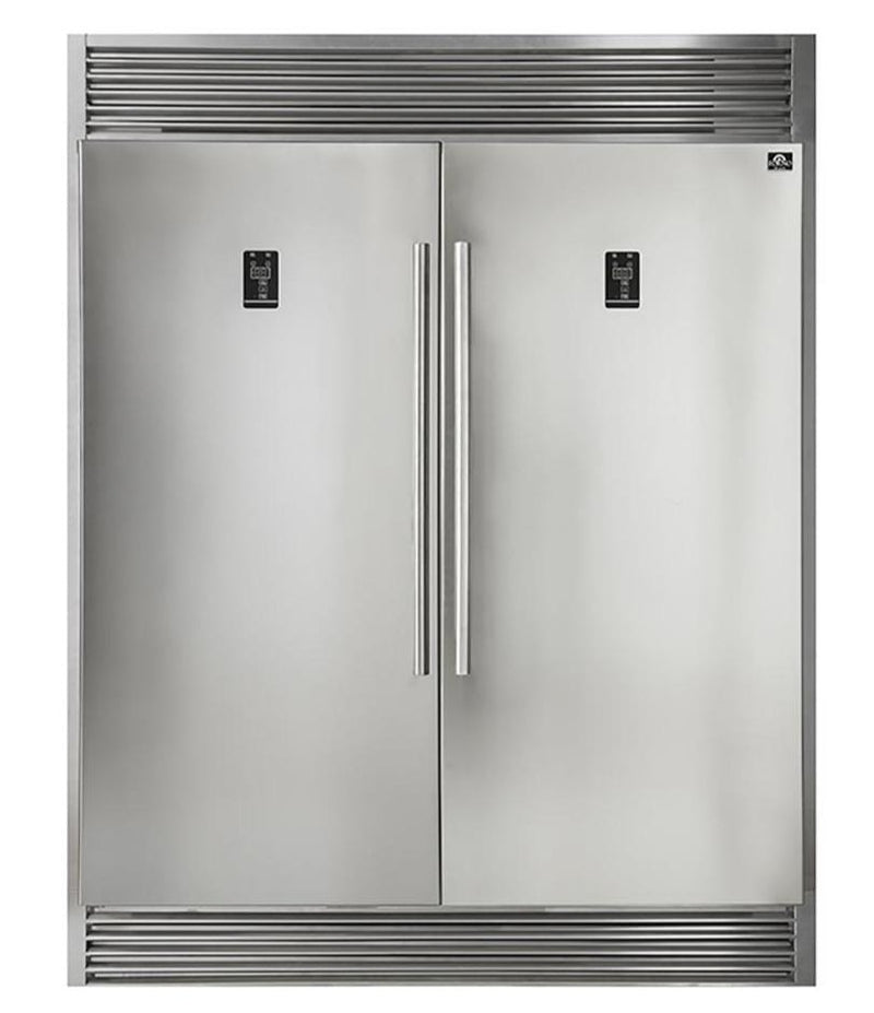 Forno Appliance Package - 48 Inch Dual Fuel Range, Wall Mount Range Hood, 60 Inch Refrigerator, AP-FFSGS6156-48-4 - Luxy Appliance