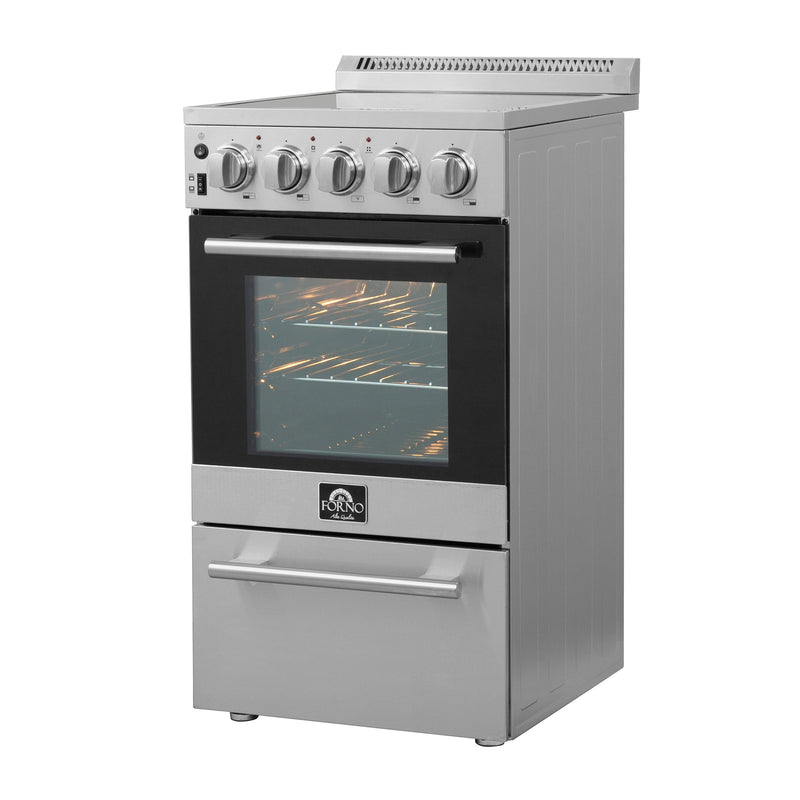 Forno 20″ Domiziano Electric Range • 4 Element Burners • FFSEL6052-20 - Luxy Appliance