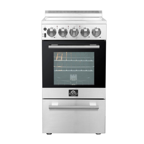 Forno 20″ Domiziano Electric Range • 4 Element Burners • FFSEL6052-20 - Luxy Appliance