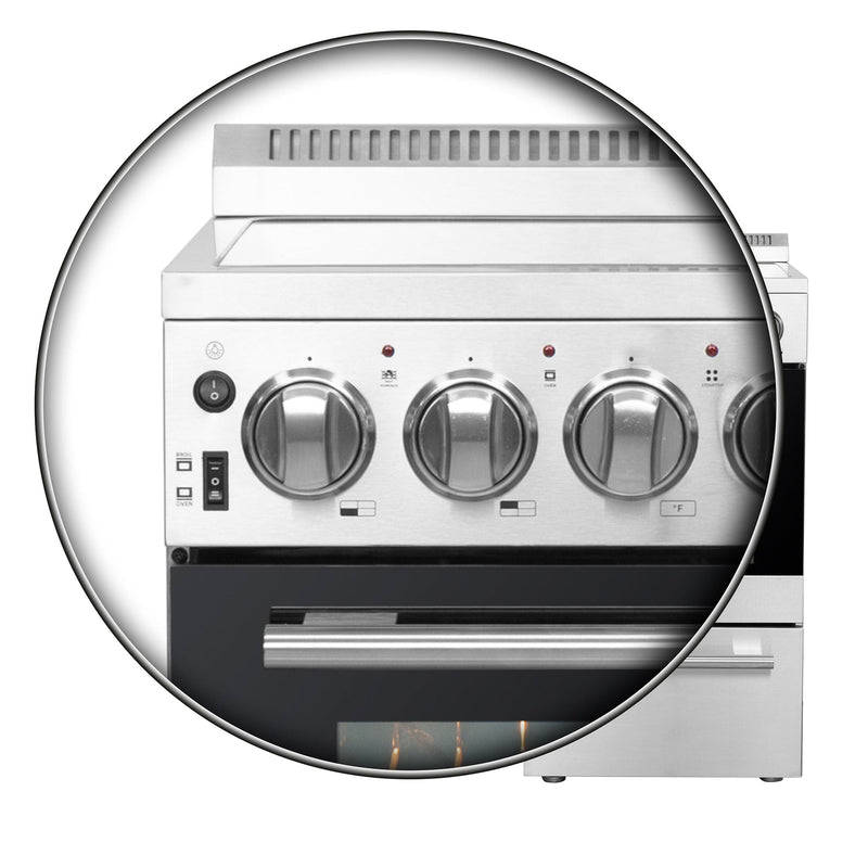 Forno 20″ Domiziano Electric Range • 4 Element Burners • FFSEL6052-20 - Luxy Appliance