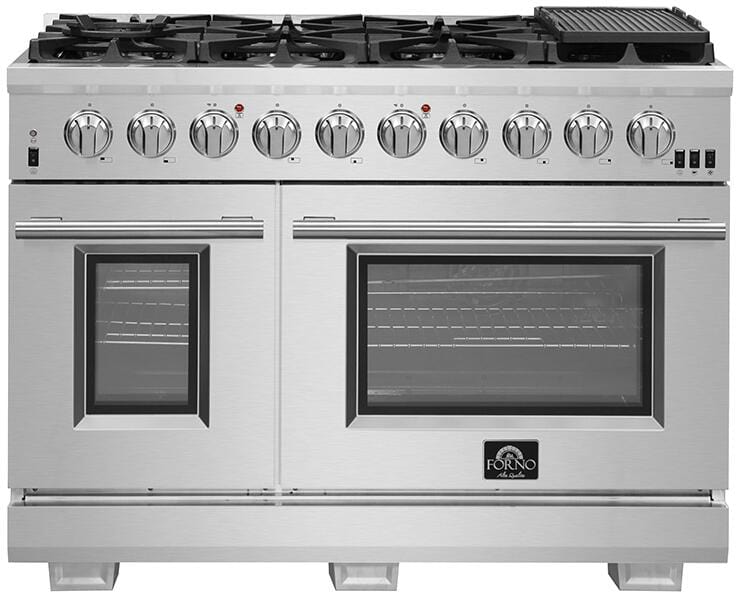 Forno Appliance Package - 48 Inch Pro Gas Range, Refrigerator, Microwave Drawer, Dishwasher, AP-FFSGS6260-48-7 - Luxy Appliance