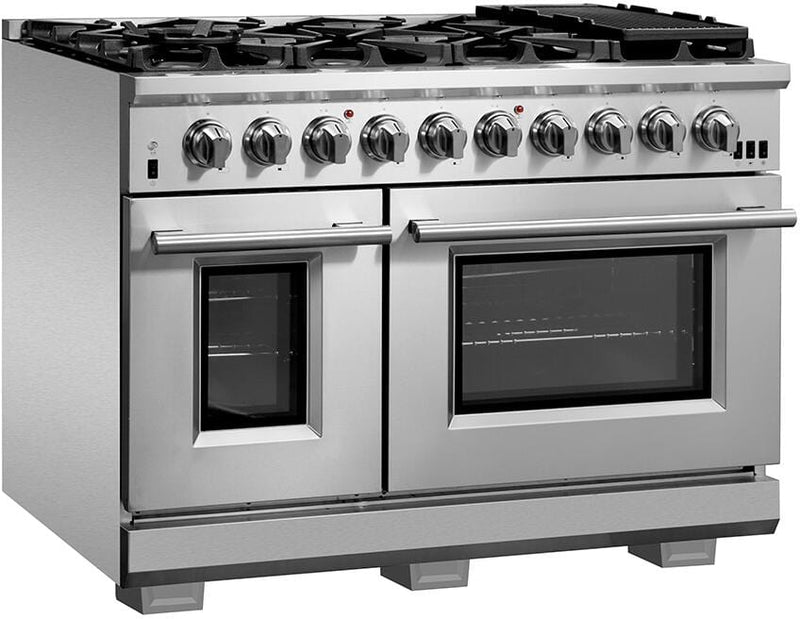 Forno Appliance Package - 48 Inch Pro Gas Range, Refrigerator, Microwave Drawer, Dishwasher, AP-FFSGS6260-48-7 - Luxy Appliance