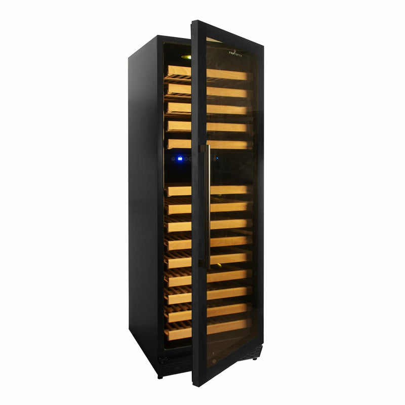 Kings Bottle 164 Bottle Large Wine Refrigerator With Glass Door - KBU170DX - Luxy Appliance