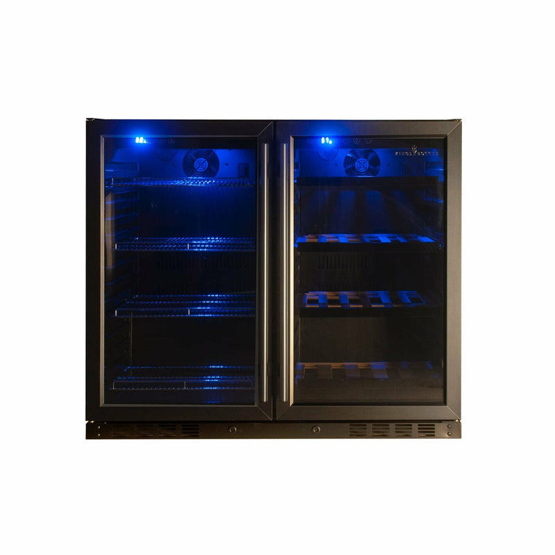 Kings Bottle 39'' Under Counter Wine And Beer Fridge Combo - KBU28LRX - Luxy Appliance