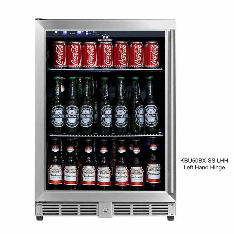 Kings Bottle 24'' Under Counter Beer Cooler Fridge Built In KBU-50BX - Luxy Appliance