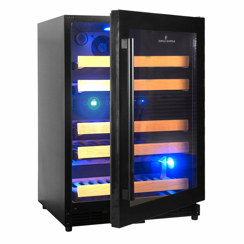 Kings Bottle 44 Bottles 24 Inch Under Counter Dual Zone Wine Cooler Drinks - KBU50DX - Luxy Appliance