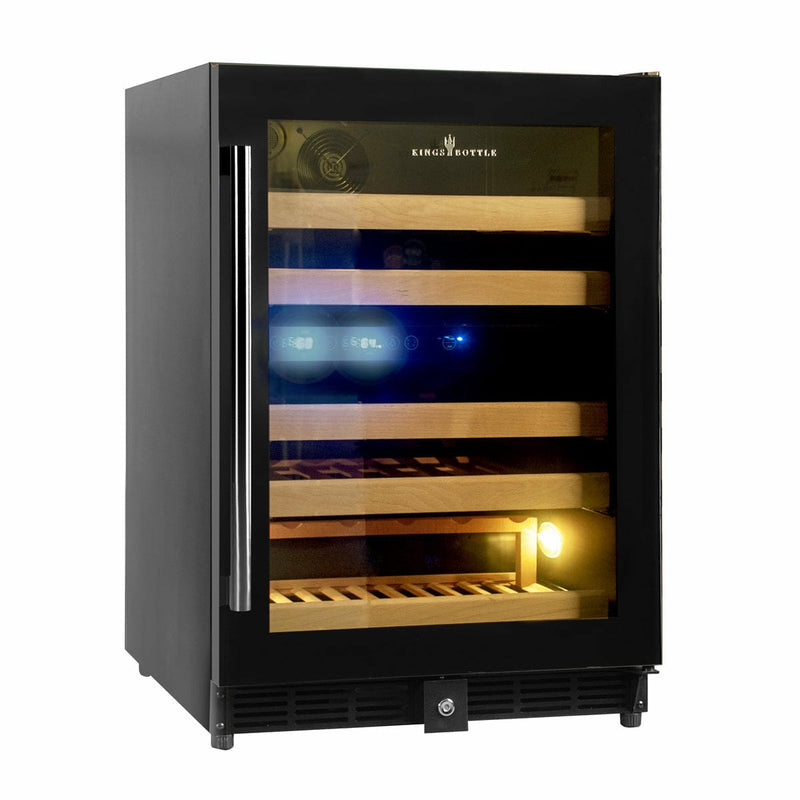 Kings Bottle 44 Bottles 24 Inch Under Counter Dual Zone Wine Cooler Drinks - KBU50DX - Luxy Appliance