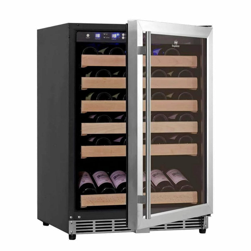 Kings Bottle 46 Bottle 24 Inch Under Counter Wine Fridge Built In - KBU50WX - Luxy Appliance