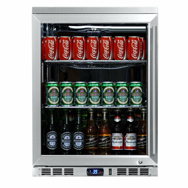 Kings Bottle 24 Inch Under Counter Beer Cooler Drinks Stainless Steel KBU55M - Luxy Appliance