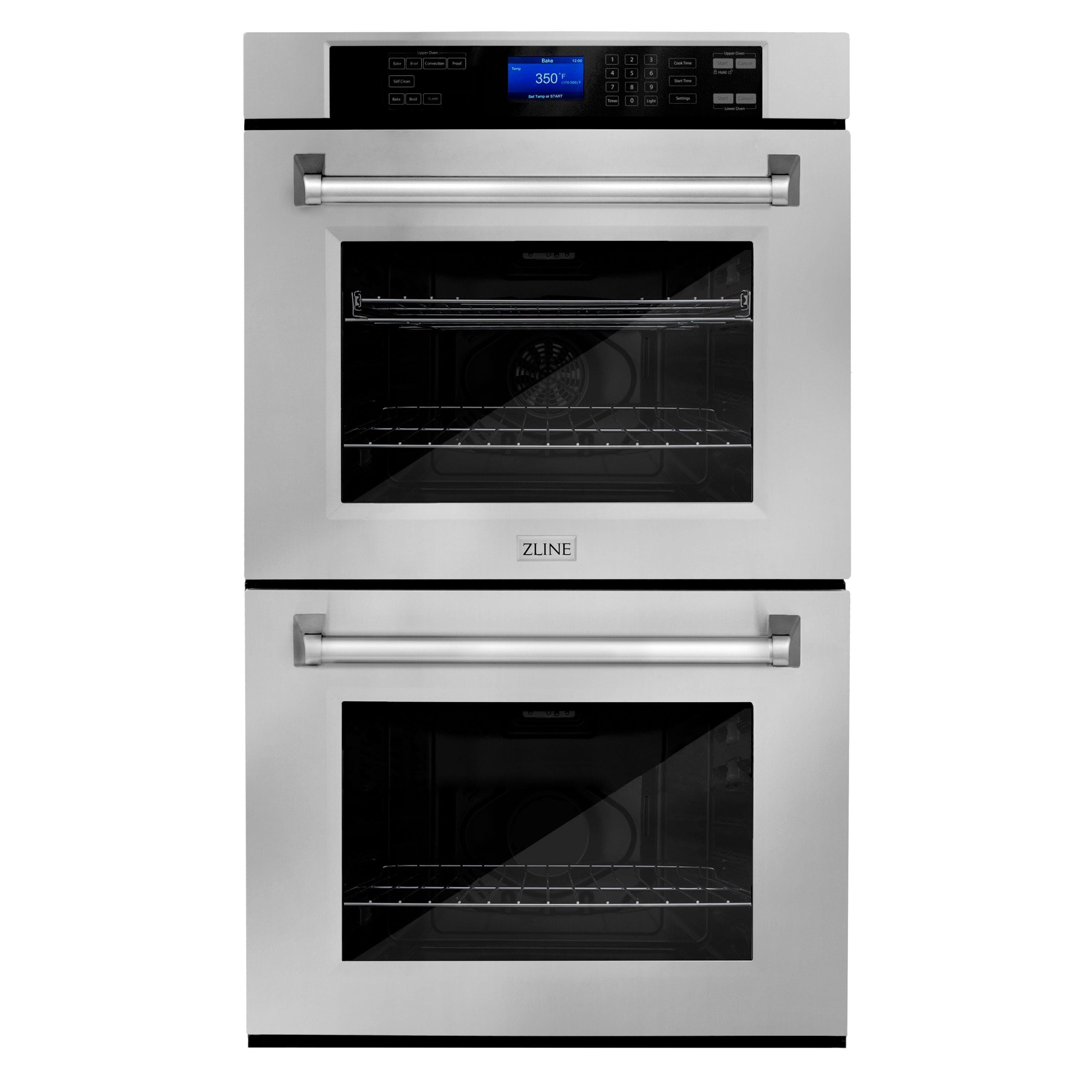 ZLINE Kitchen Appliance Package with 48 in. Stainless Steel Rangetop and 30 in. Double Wall Oven, 2KP-RTAWD48 - Luxy Appliance