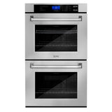 ZLINE Kitchen Appliance Package with 48 in. Stainless Steel Rangetop and 30 in. Double Wall Oven, 2KP-RTAWD48 - Luxy Appliance