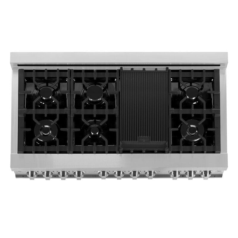 ZLINE Appliance Package - 48 in. Dual Fuel Range, 48 in. Range Hood, 2KP-RARH48 - Luxy Appliance