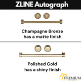 ZLINE Autograph 48 in. Gas Burner/Electric Oven in Stainless Steel with Gold Accents, RAZ-48-G - Luxy Appliance